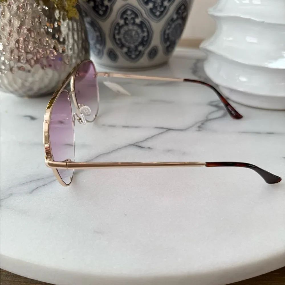 QUAY 56mm High Key Shift Aviato Glasses In Gold/ Pink ⭐️ - Picture 6 of 7